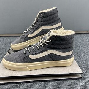 Vans Sk8-Hi Sherpa Lined Gray Suede Scotchgard 3M Men 6.5 Women 8